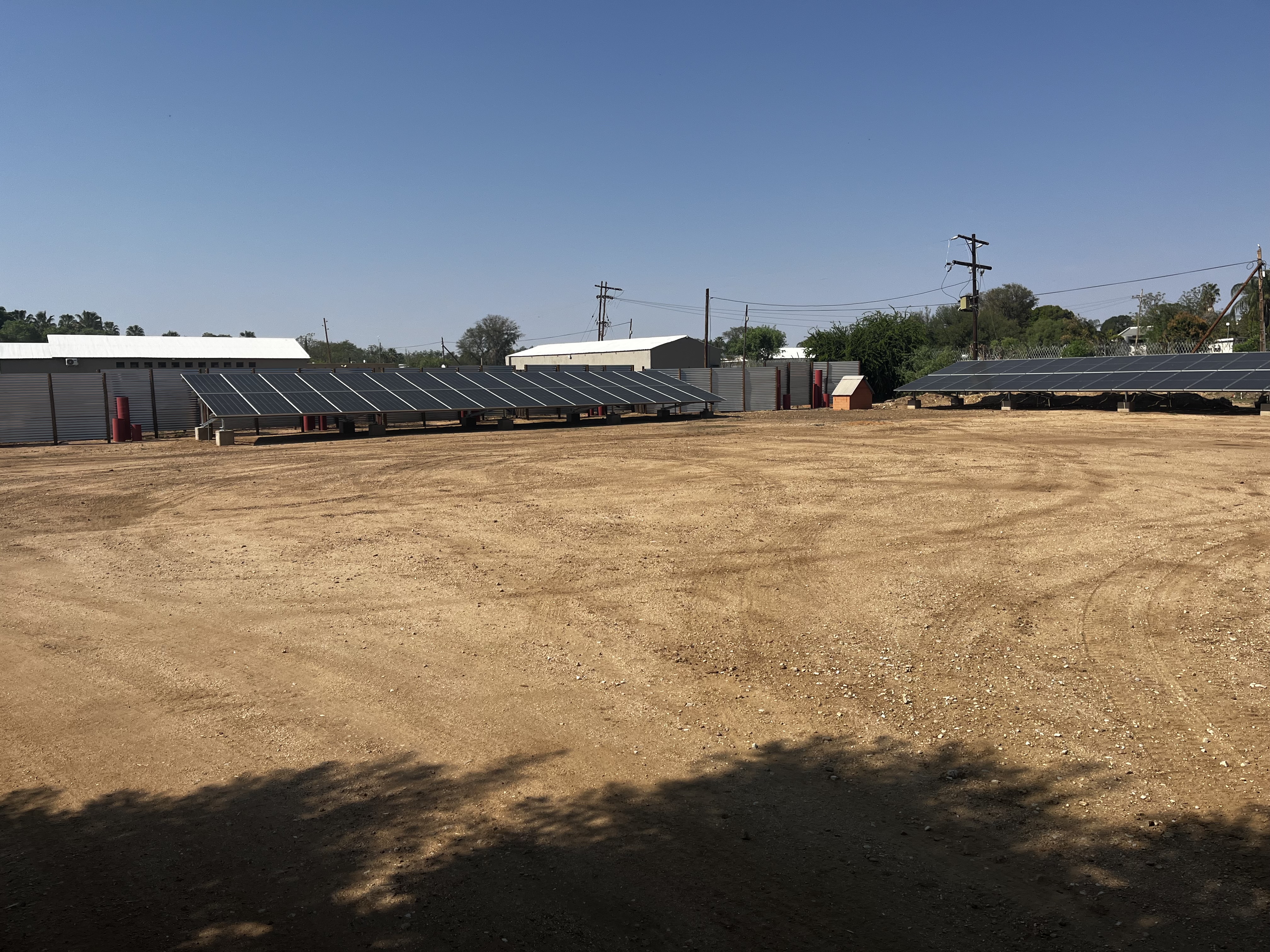 Open yard and buildings at Meerkat Compound