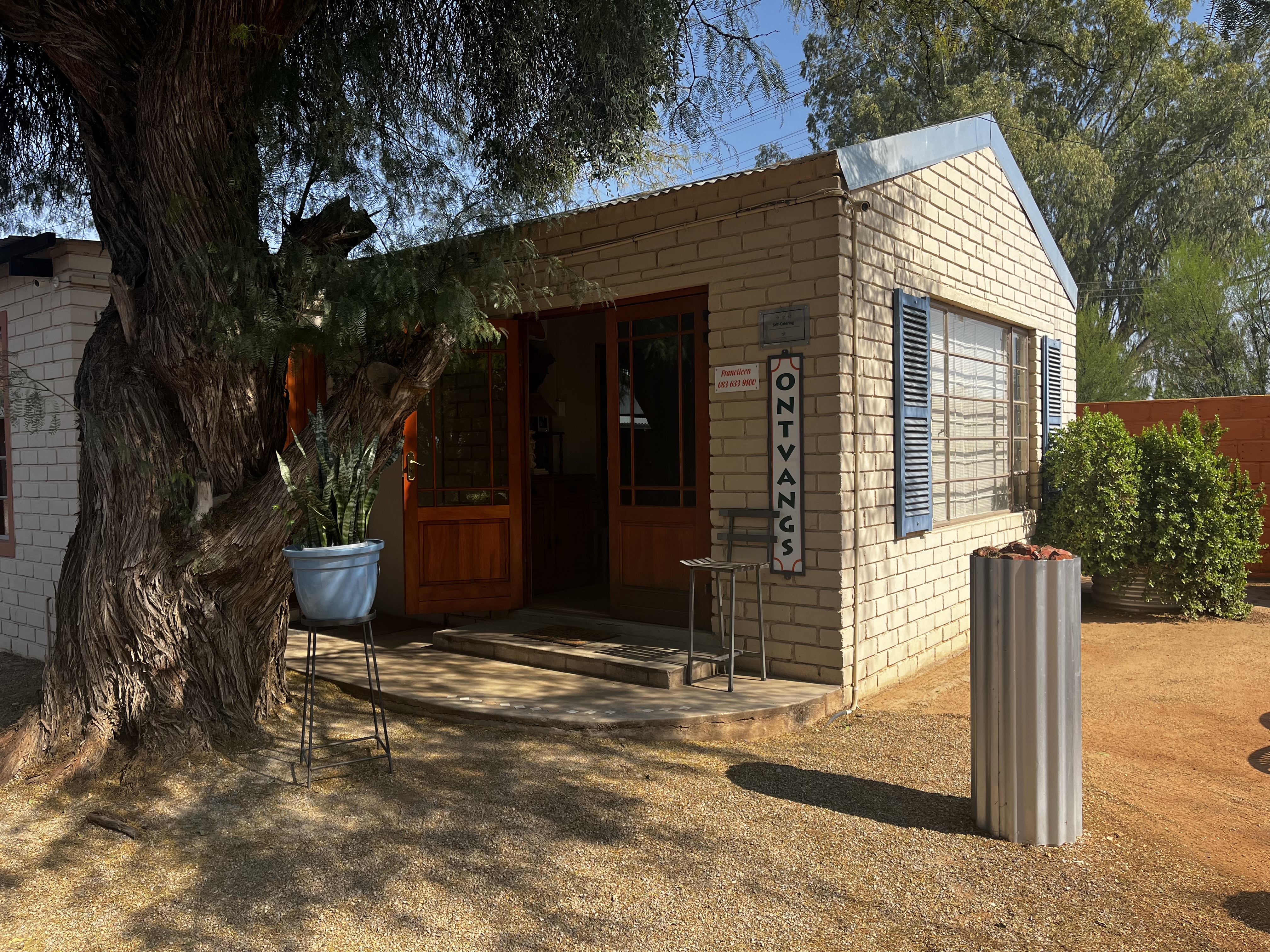 Newly repainted cottage exterior