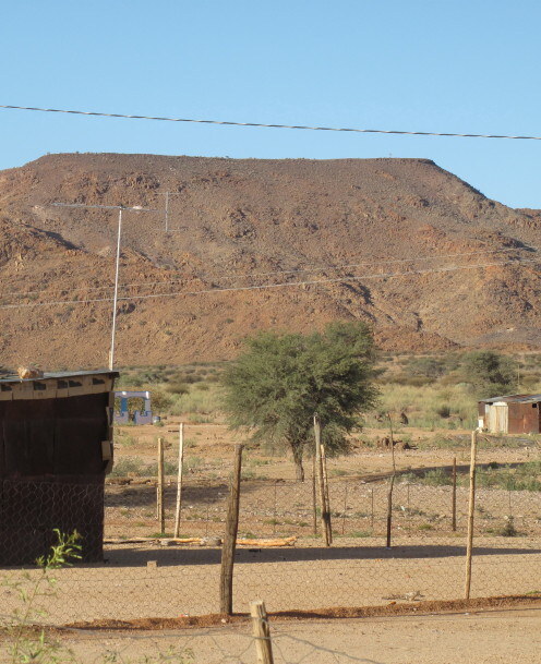 Granite hills and a sand road in Riemvasmaak